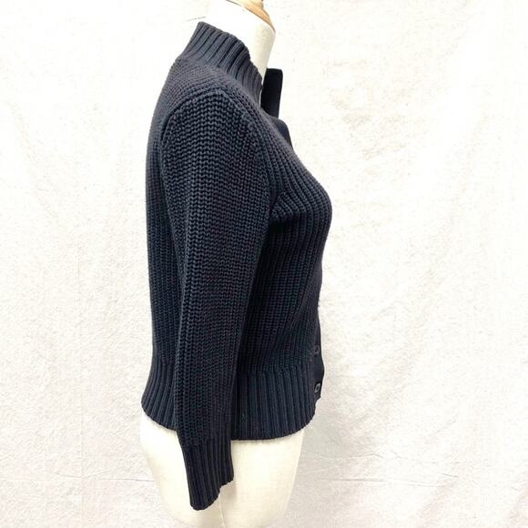 Talbots‎ Petites black knit 3/4 sleeve cropped cardigan sweater Size Petite - Picture 7 of 15